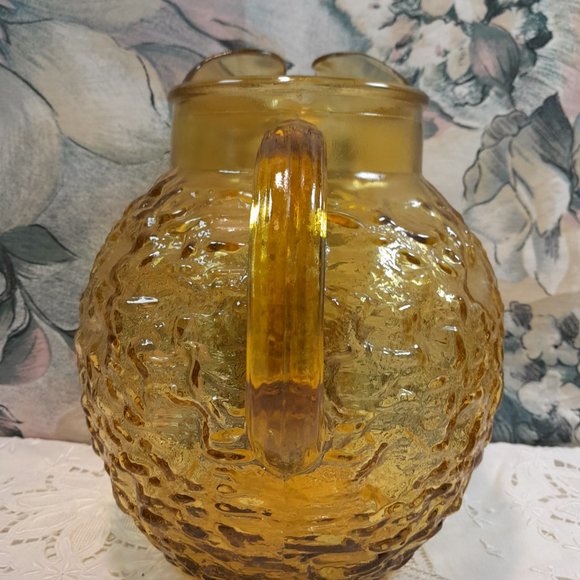 Vintage Anchor Hocking Lido Gold Pitcher and Glasses Set 🌟 - Picture 6 of 11